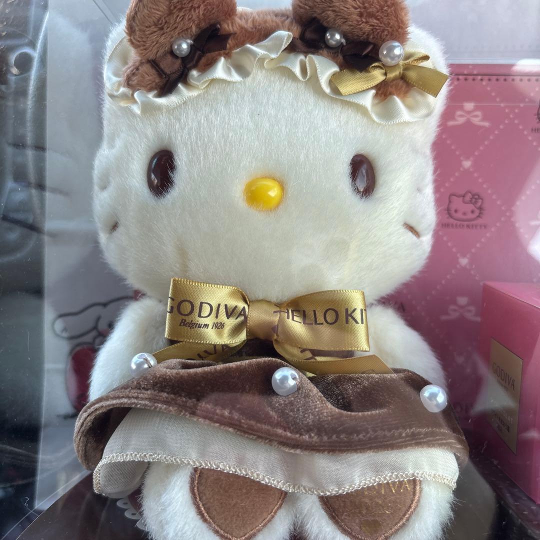 ハローキティゴディバ&ぬいぐるみ（ステッカー、ショッパー付き