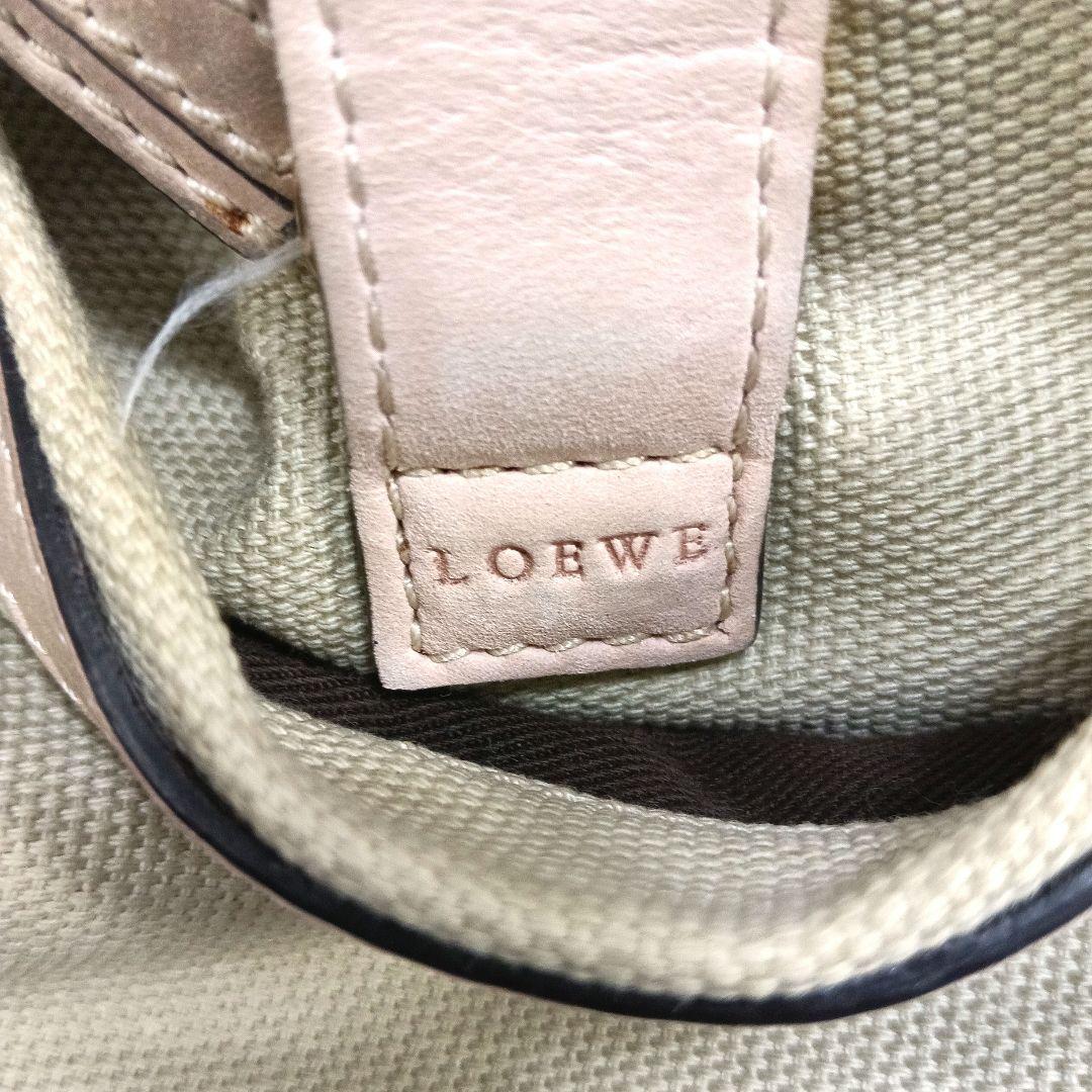 LOEWE ベージュ キャンバス ショルダーバッグ 上273