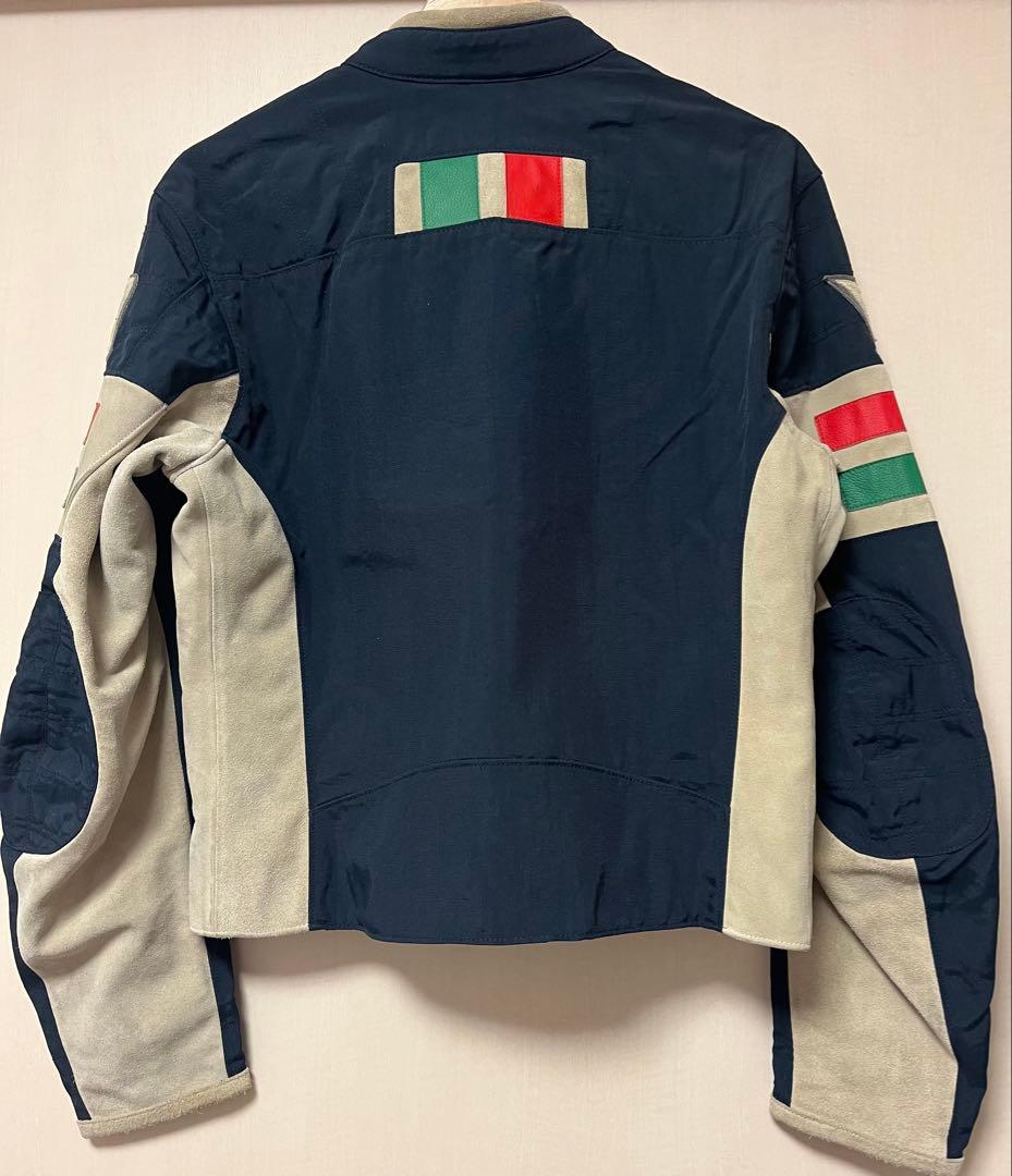 ハイドロゲン ライダースジャケット FIAT ネイビー 46