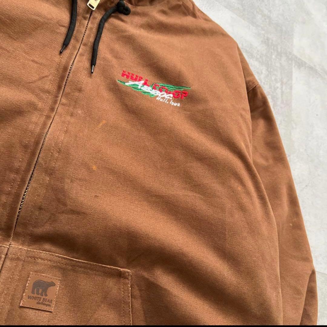 WHITE BEAR アクティブジャケット ダックパーカー 企業刺繍 - メルカリ