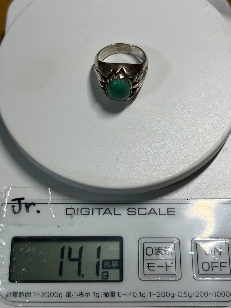 シルバー925 リング　ナバホ　ターコイズ　20号　silver 14g