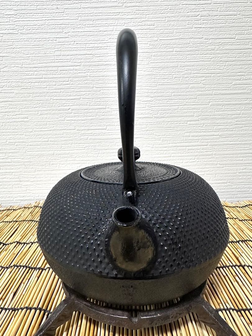 未使用品 南部特製銘(宝星堂)造 15型アラレ 南部鉄瓶 南部鉄器 調理