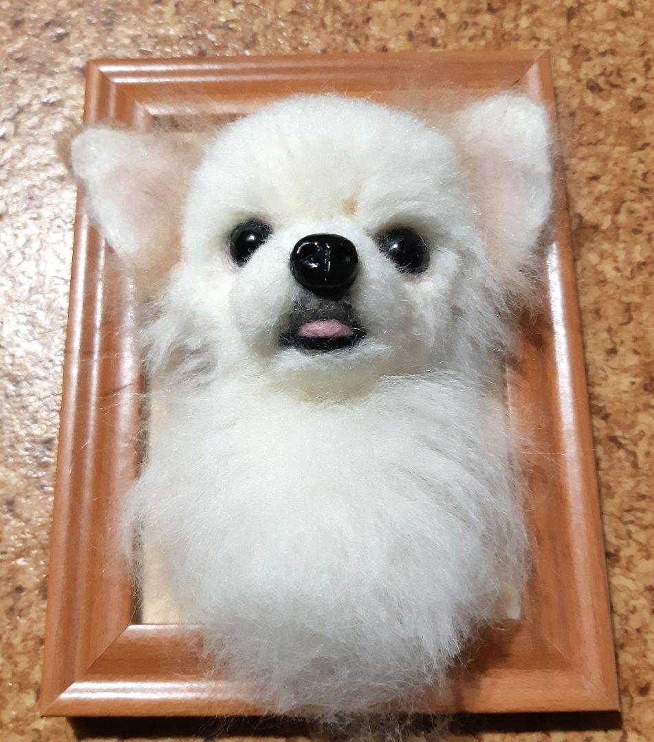 梅太郎さま専用 羊毛フェルト 額飾り 「リアルで可愛いワンちゃん