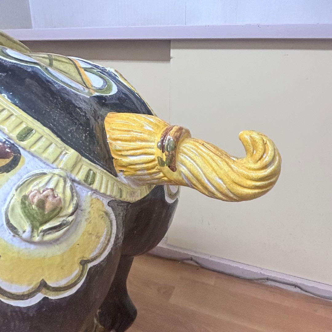 Pamela Ferrari サイン入 大型陶器 馬 彫刻 アート作品 引取限定