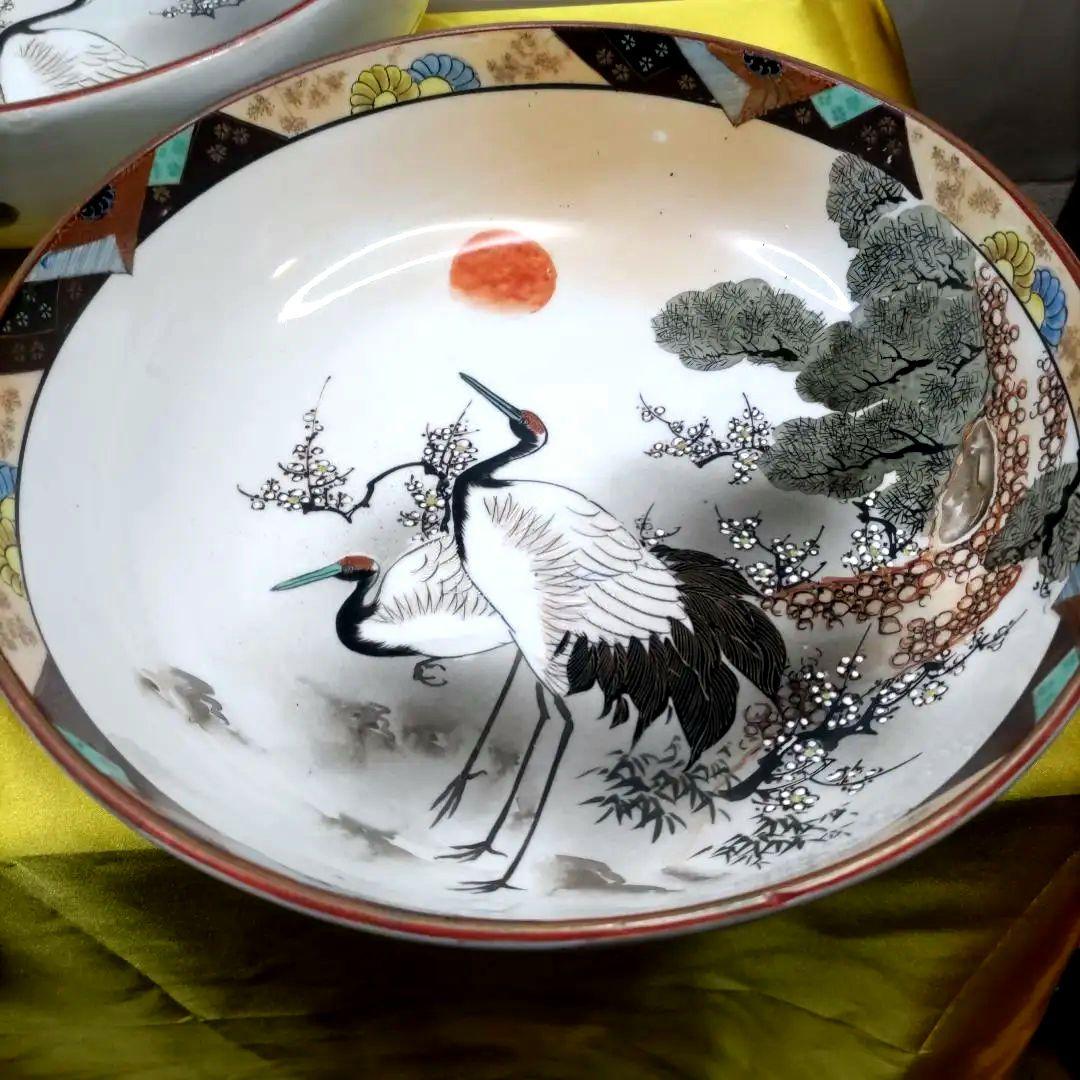 九谷焼 古九谷 金彩 色絵 三ツ鉢 小鉢 中鉢 大鉢 8寸9寸