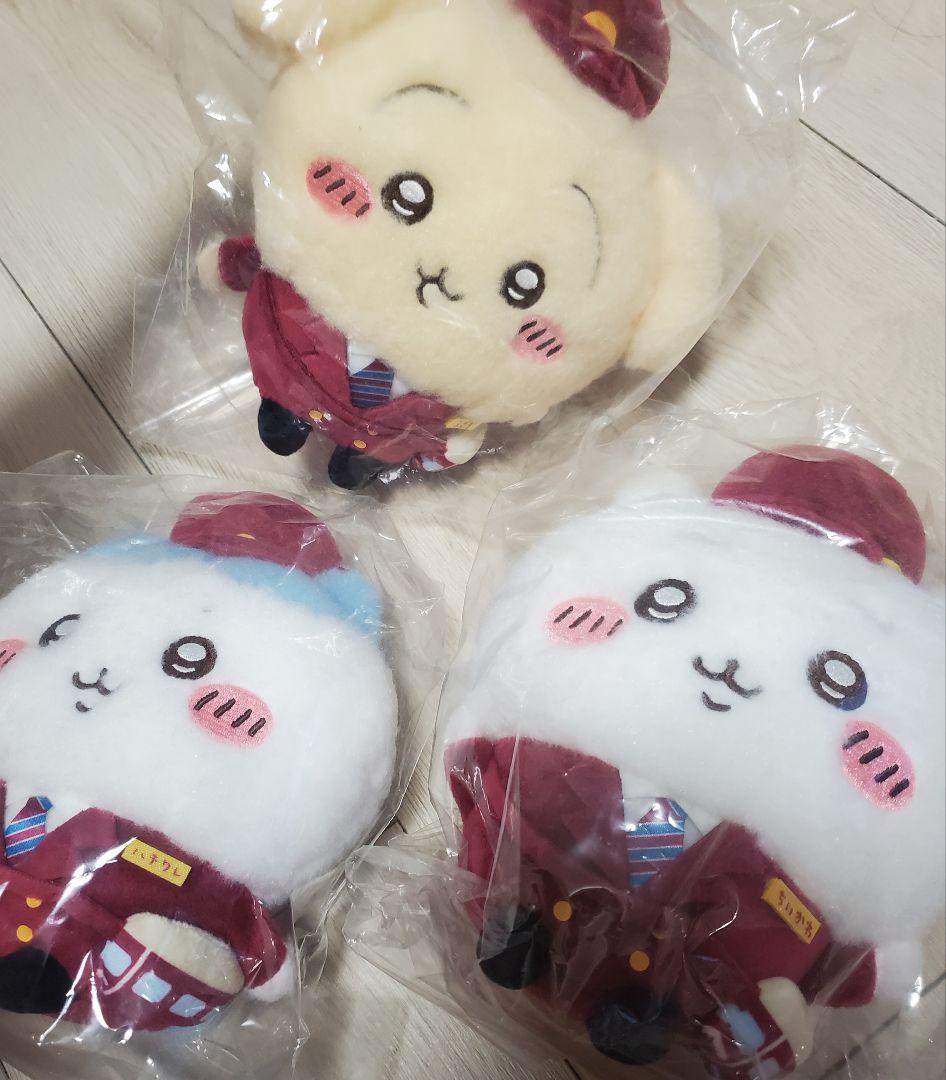 ちいかわ 阪急電車なほわほわぬいぐるみS 3点セット ハチワレ ちいかわ