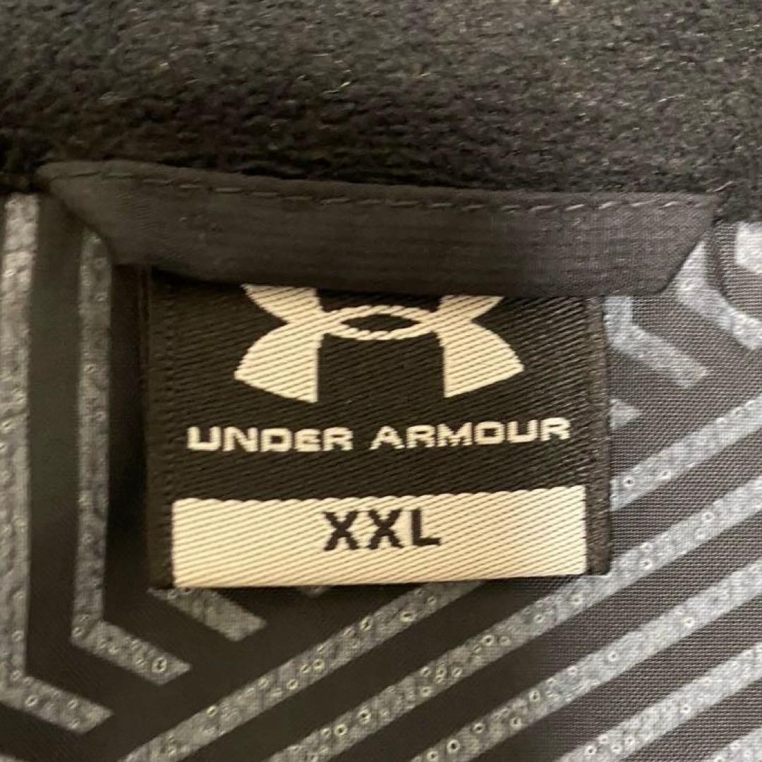 【希少2XL✨】アンダーアーマー フード付 ベンチコート ロングコート 黒 紺