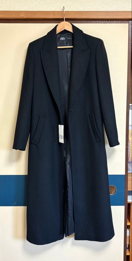 ZARA ウールロングコートL（タグ付き）