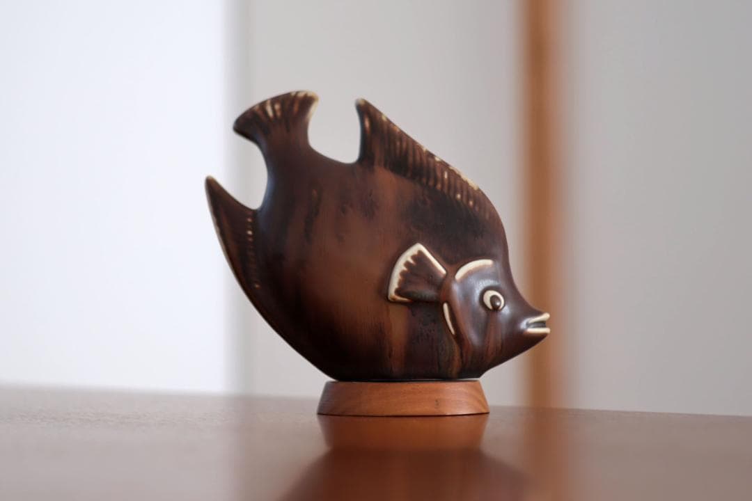 Gunnar Nylund グンナーニールンド 魚 オブジェ 茶 58277 - メルカリ