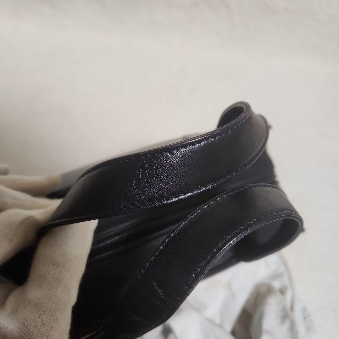 ロエベ　アナグラム　レザー　ブラック　ハンドバック