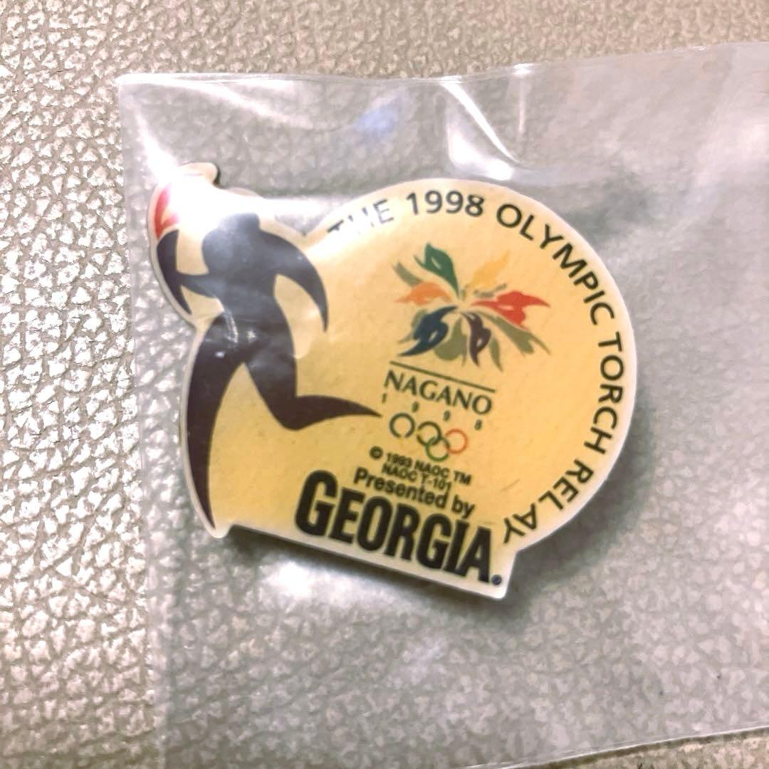 未使用】1998年長野オリンピックコカコーラ&ジョージア ピンバッジ3個
