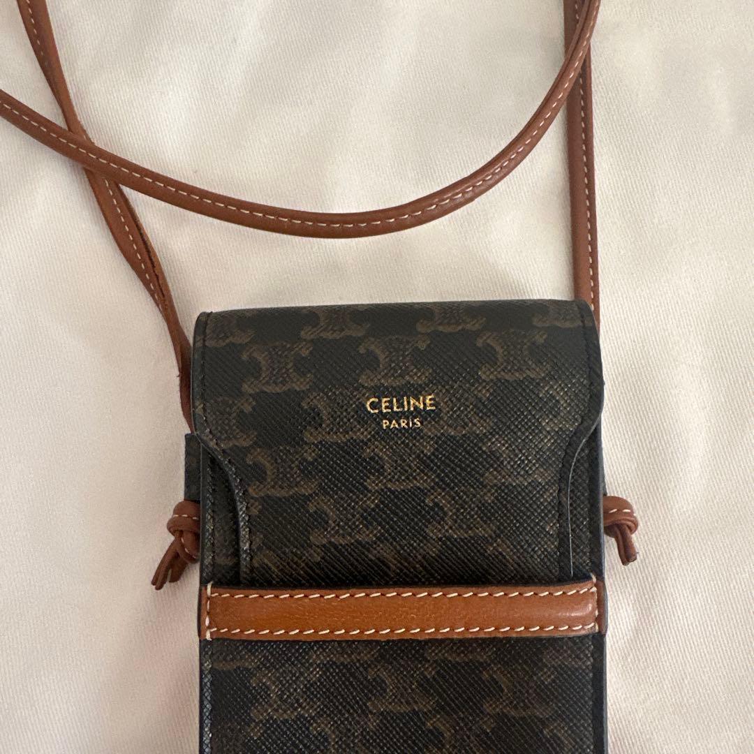 CELINE ダークブラウンショルダーバッグ