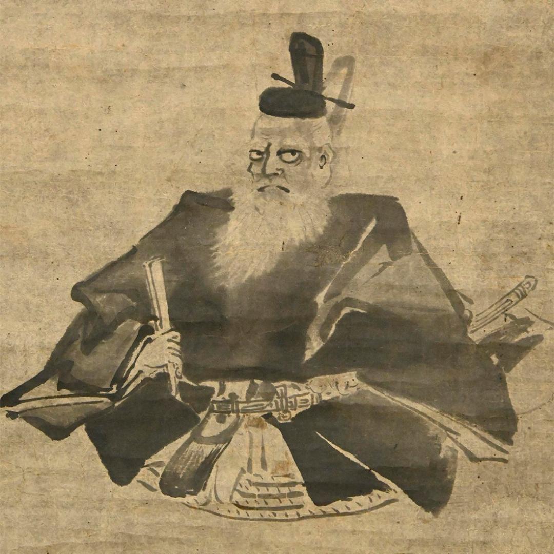 真作】◇『雪舟 肖像図』◇検）長谷川等伯 狩野永徳 狩野探幽 周文 千