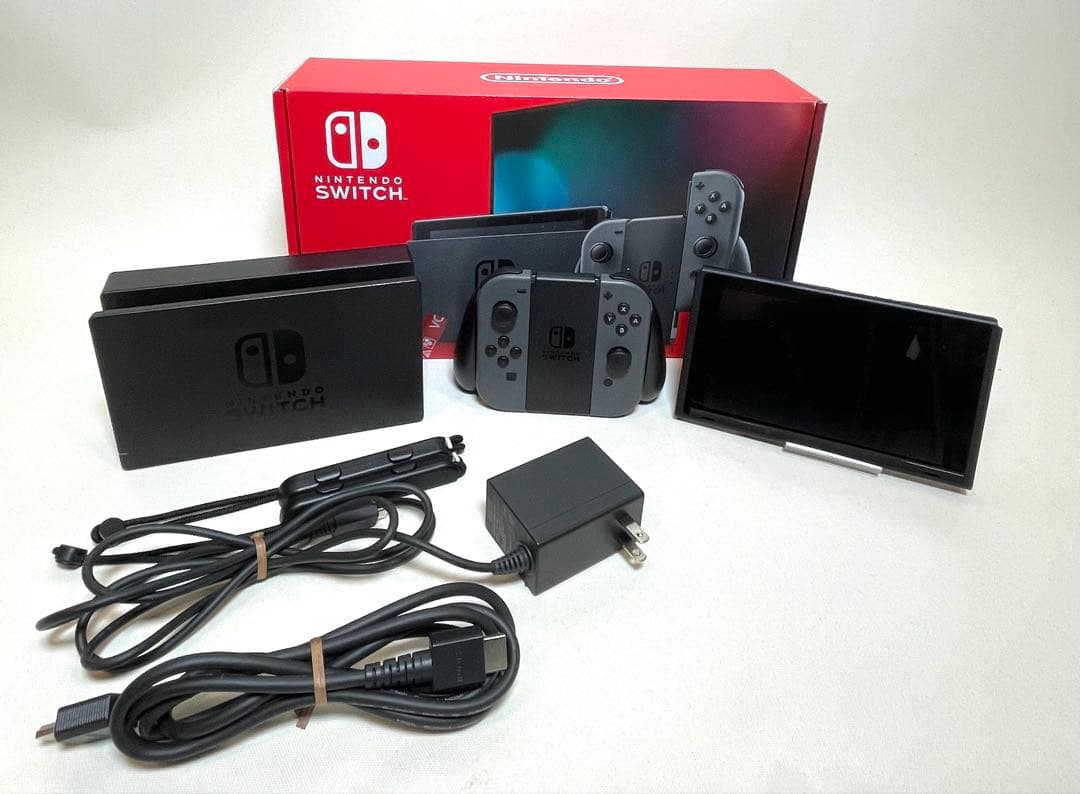 Nintendo Switch グレー 本体　美品　付属品完備