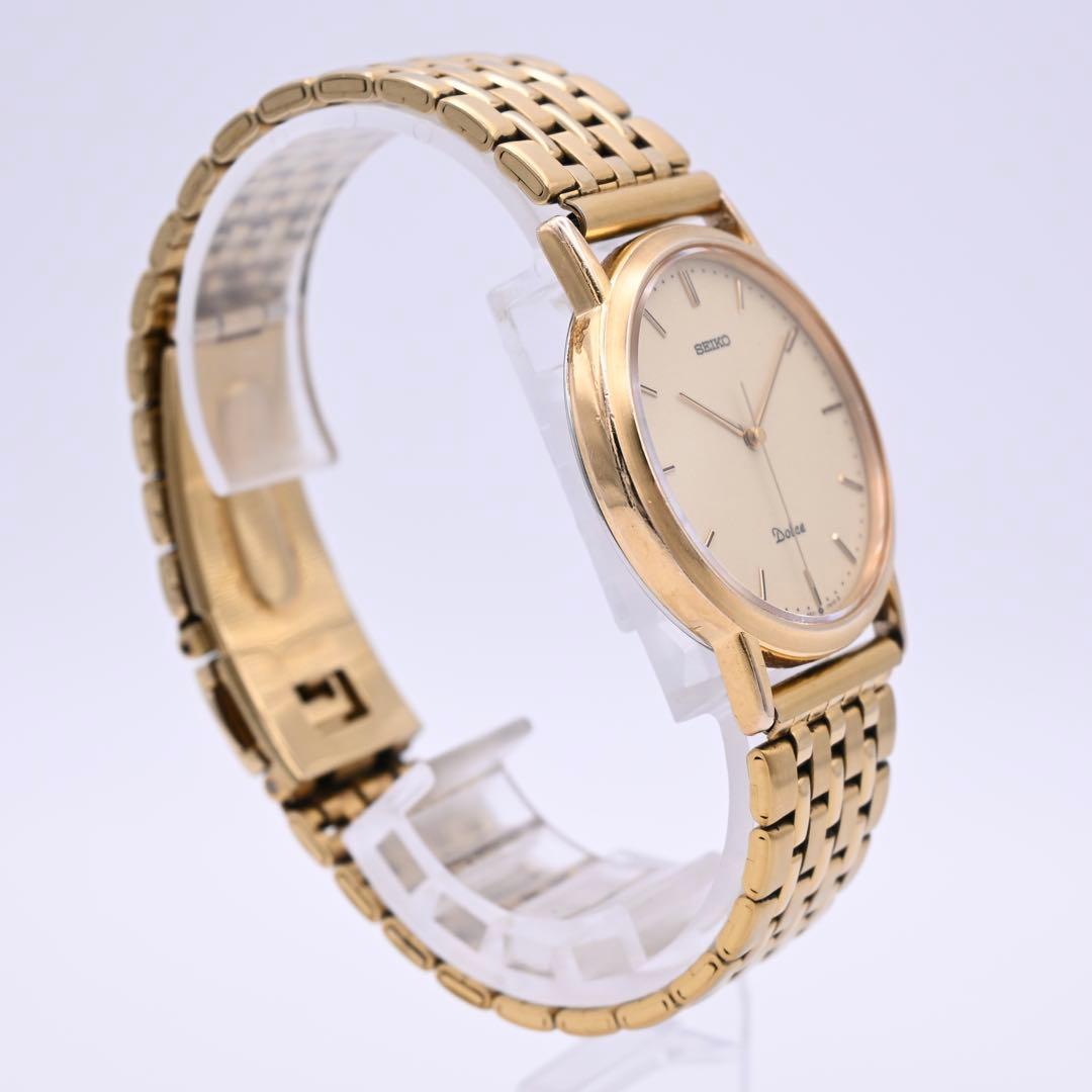 SEIKO セイコー Dolce メンズ 腕時計 ゴールド 新品電池