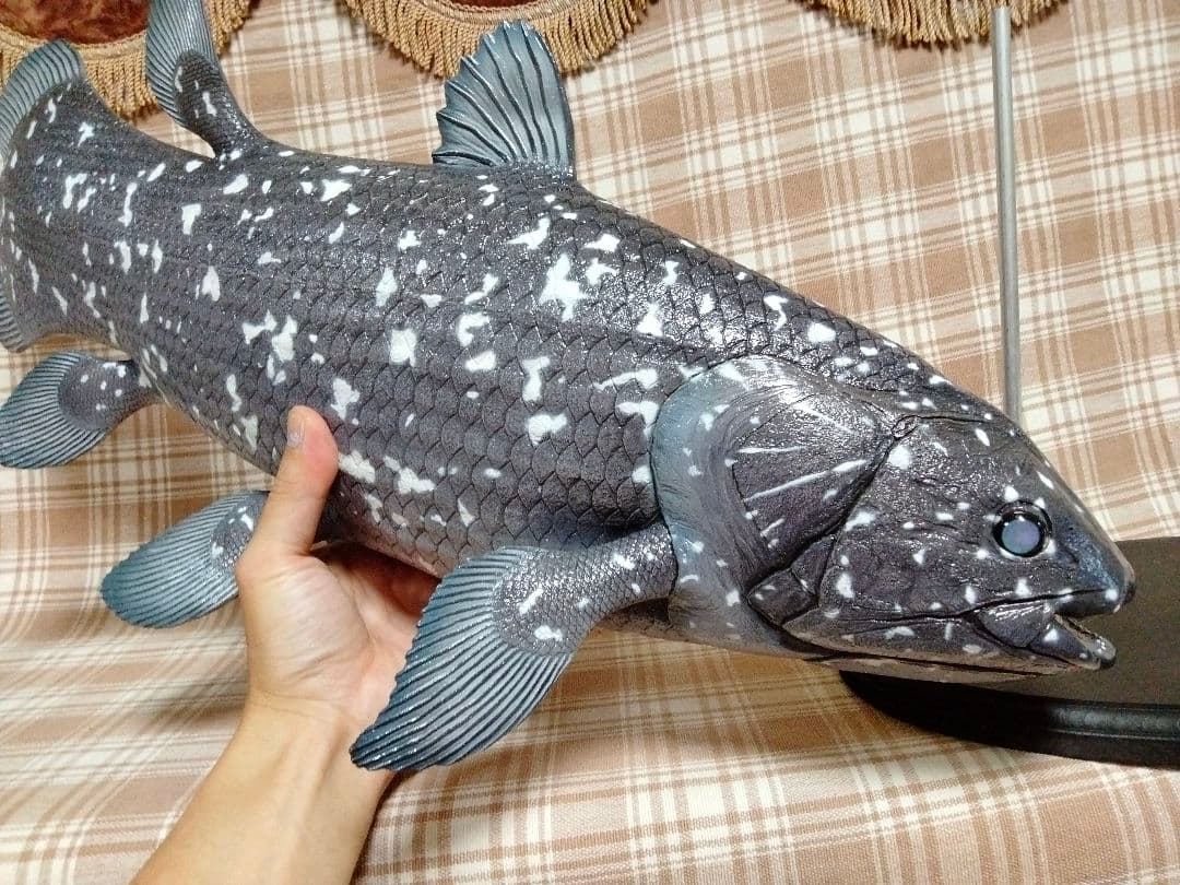 ハンドメイド 36cmアロワナ 白 フィギュア レプリカ 魚模型 置物