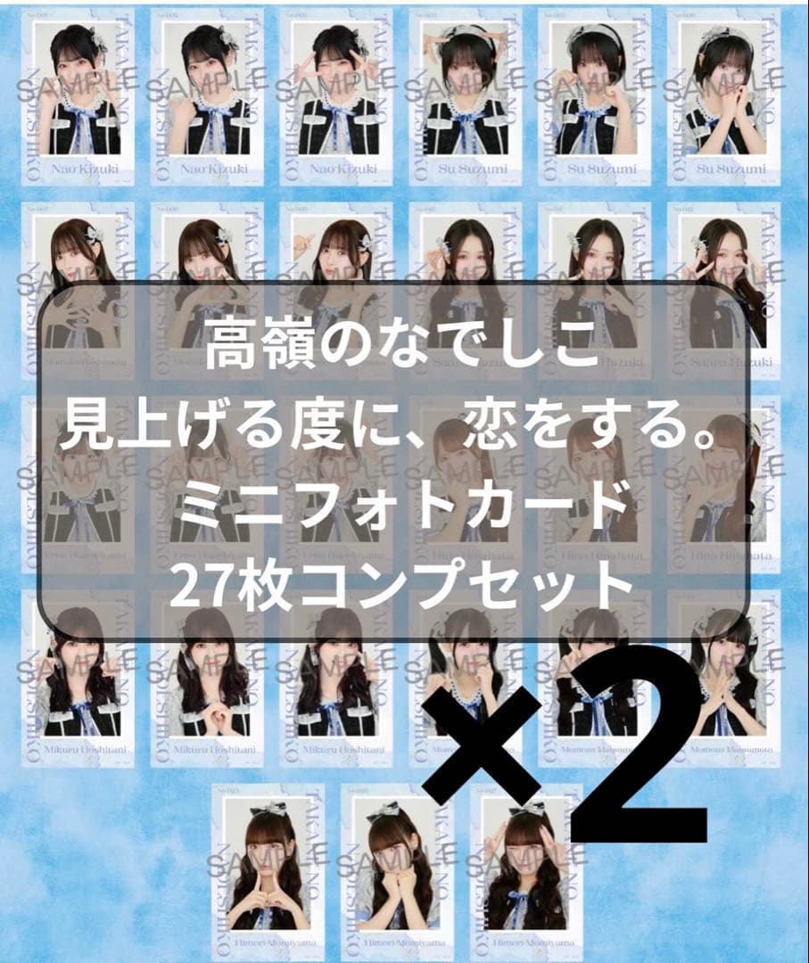 高嶺のなでしこミニフォトカード 2025/12対バン新黒衣装メンバーコンプ