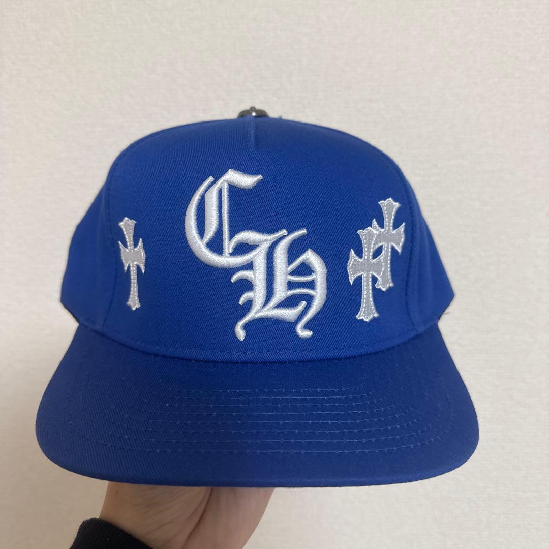平本蓮着用 クロムハーツ クロス刺繍 青キャップ