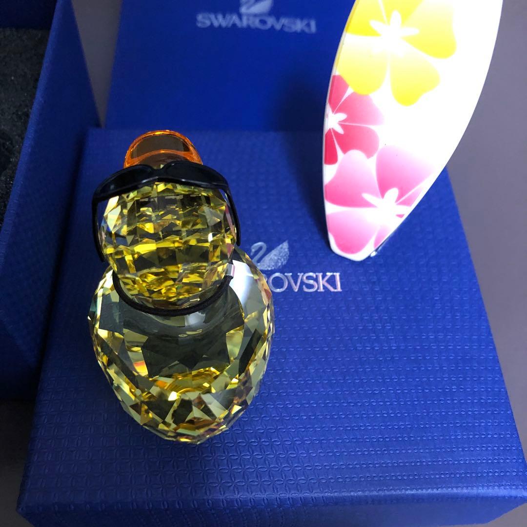 スワロフスキーSWAROVSKIハッピーダック♪サニースティーブサーフィン置物