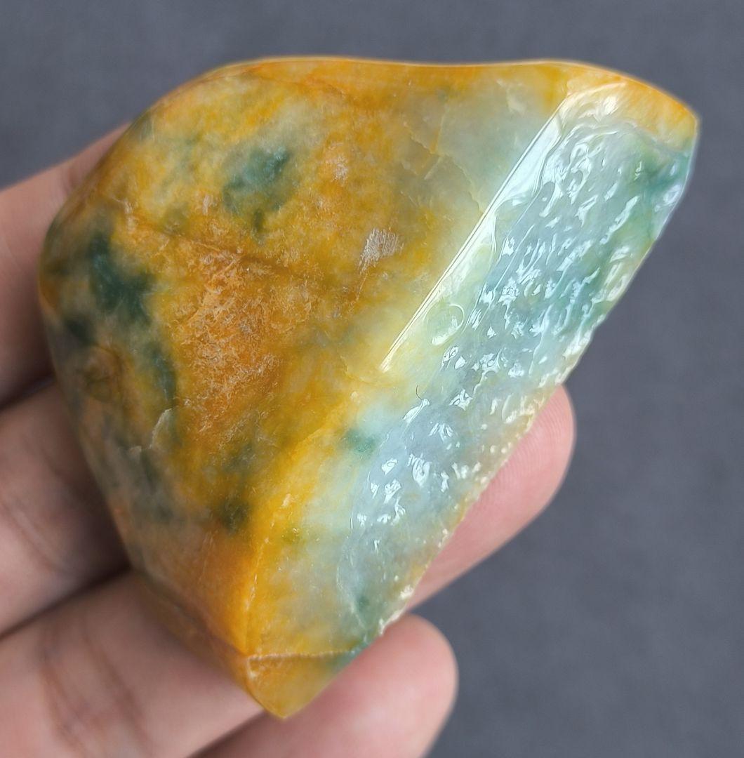 貴重】ミャンマー産黄本翡翠（ジェダイト）の原石（71g） ◇高品質