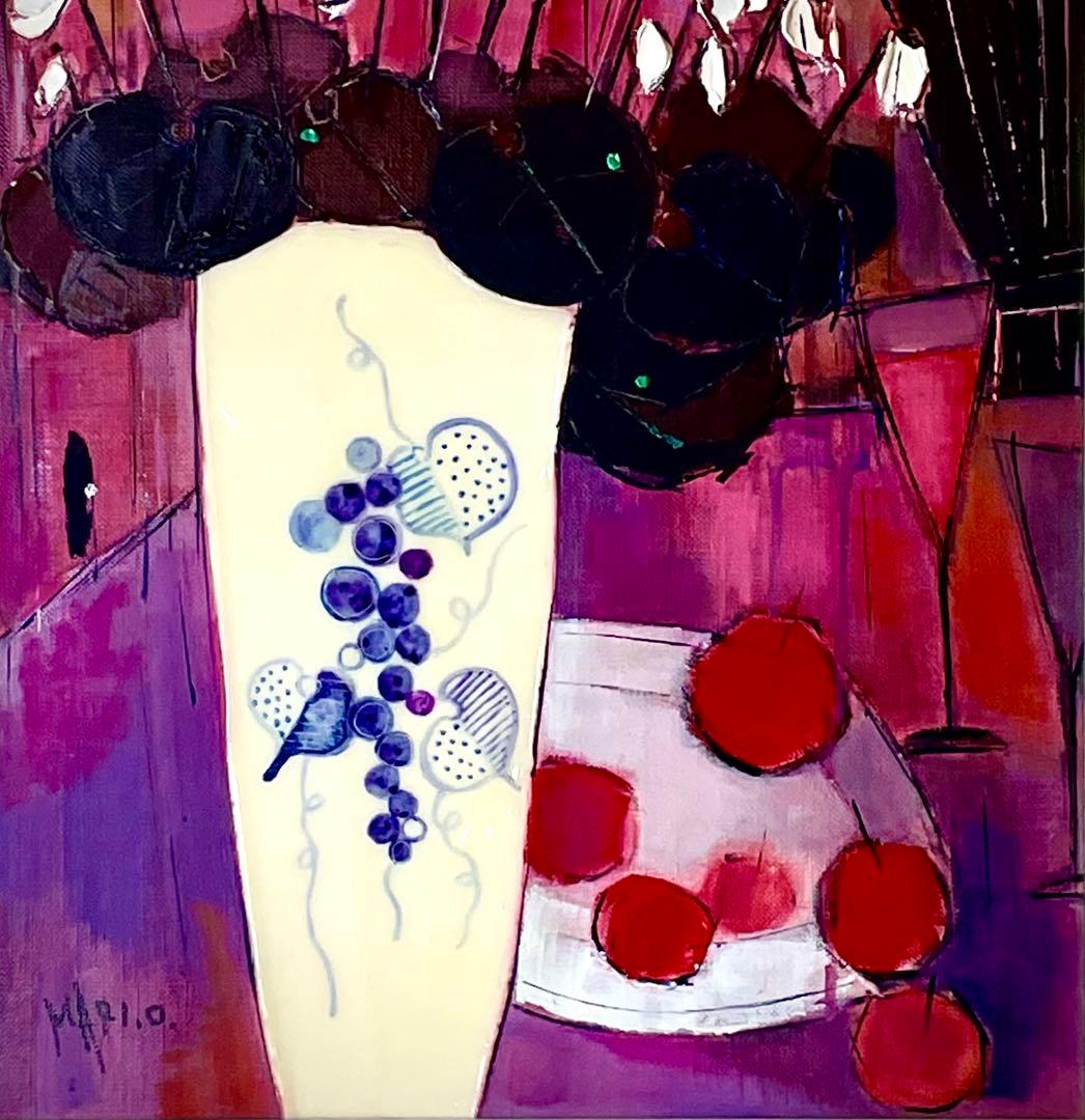 折橋真理子　【真作 】「しくらめん」油彩8号 パリの窓辺　一枚の繪取扱　人気作品