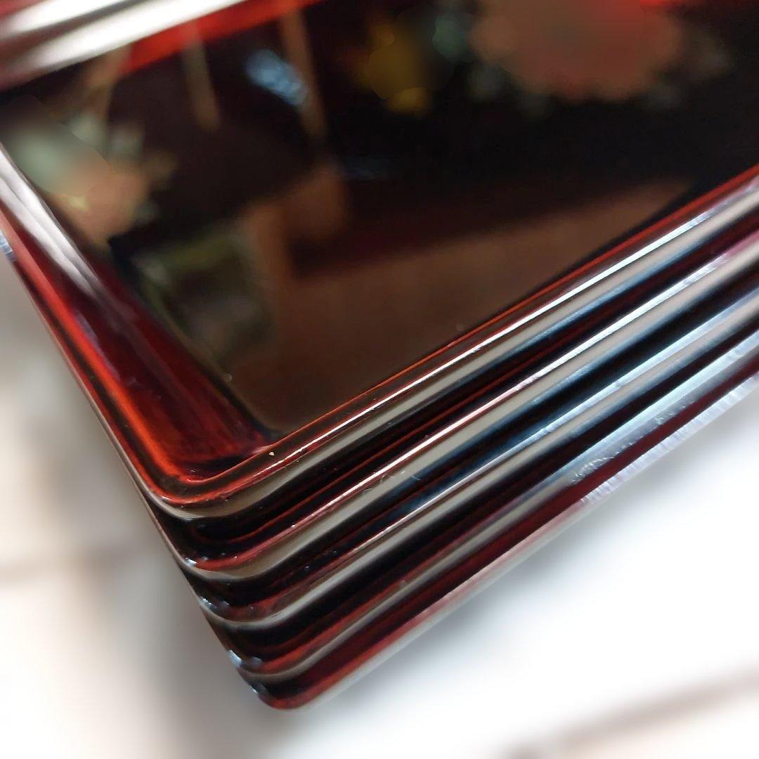 茶道具輪島塗暁四方膳五客