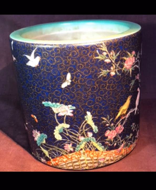 大清乾隆年製　花鳥文筆頭