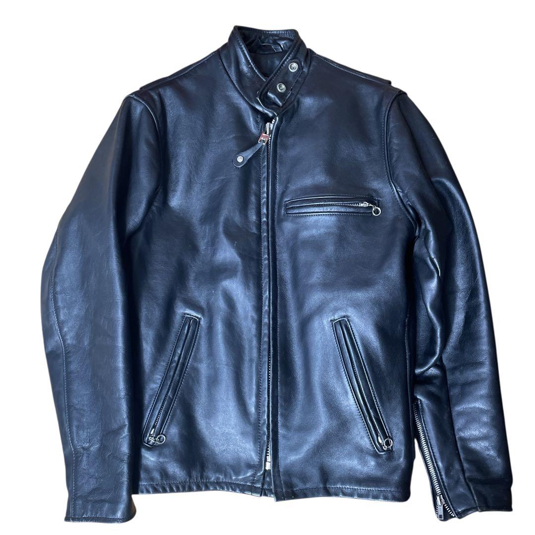美品】Schott シングルライダース 極厚革 ライナー付 人気モデル 641