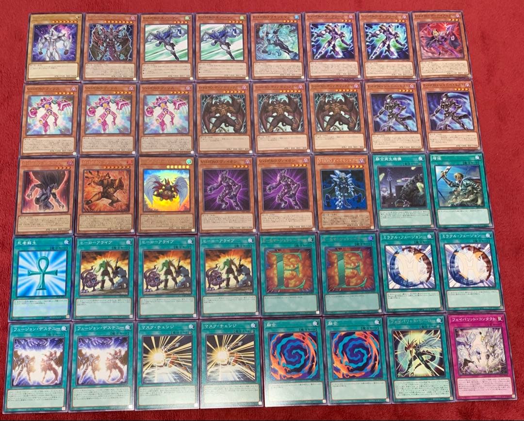 遊戯王　本格構築HEROデッキ40枚＋E X15枚