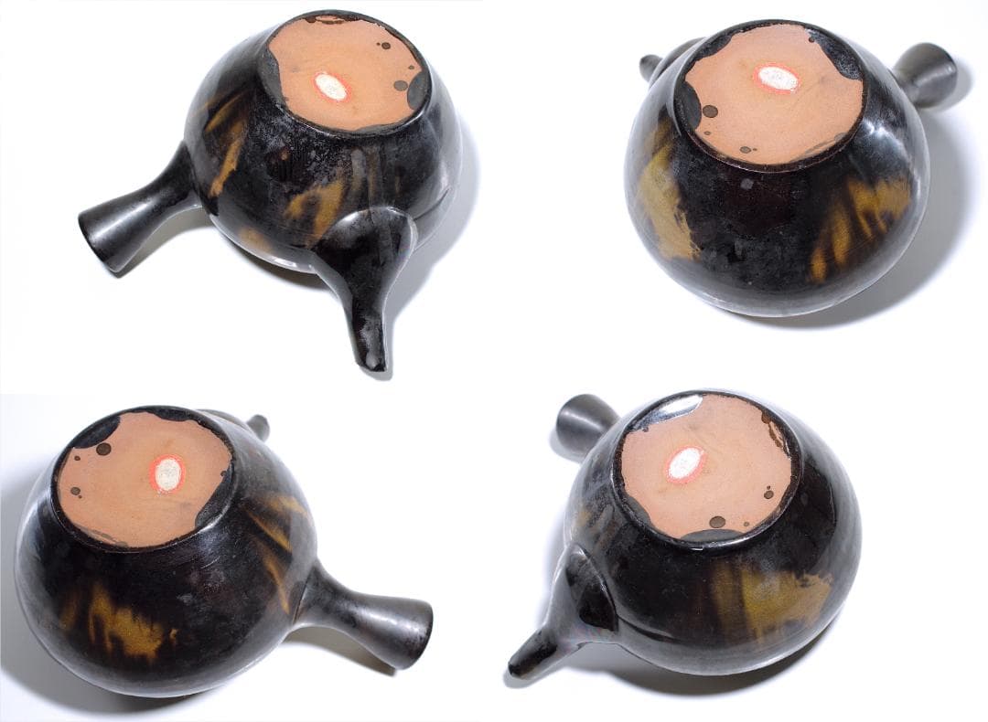 19世紀 平佐焼 鼈甲釉 急須