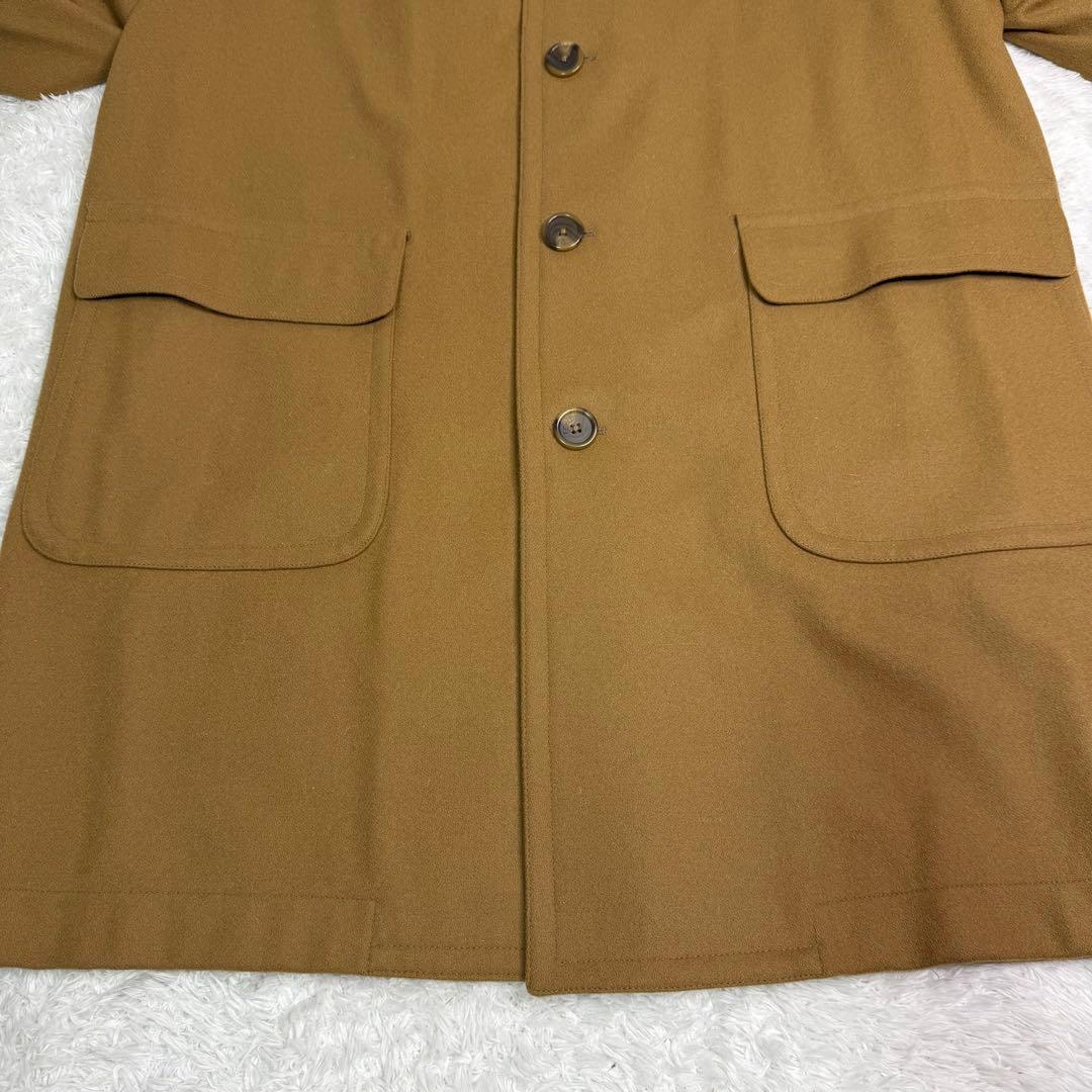 FENDI ロングコート 大きいサイズ XL 取り外しフード付き ウール