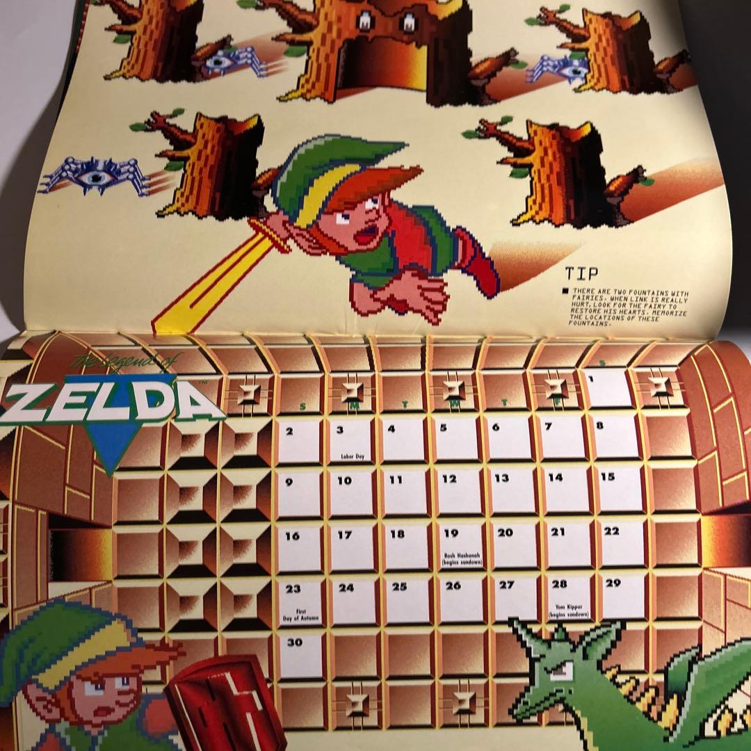 Vintage Nintendo The Power Game 1990 Calendar Zelda Metroid Super