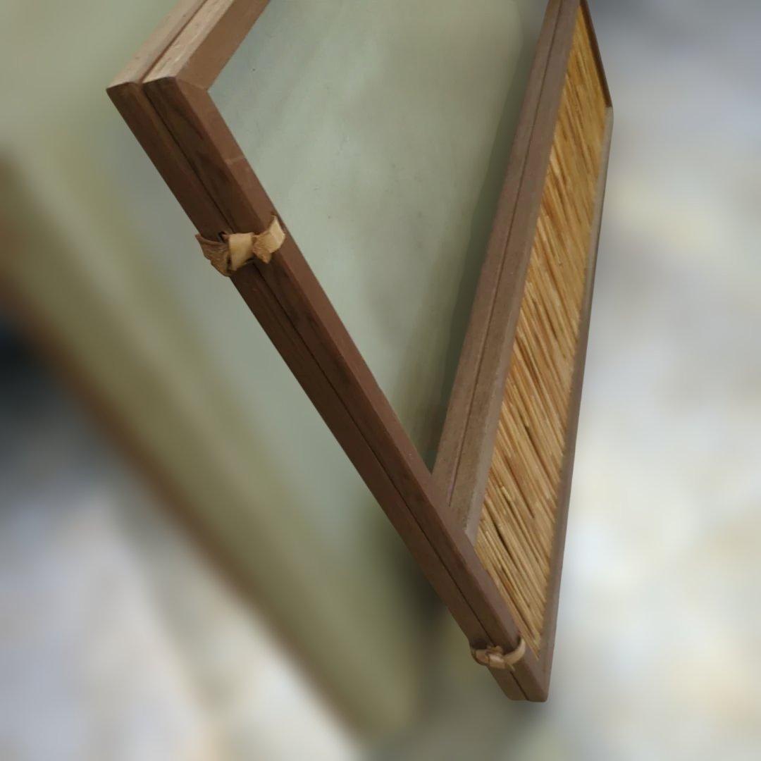 風炉先屏風 簾 透かし すだれ 衝立 間仕切り 茶道具 紙箱 小ぶり 垂れる