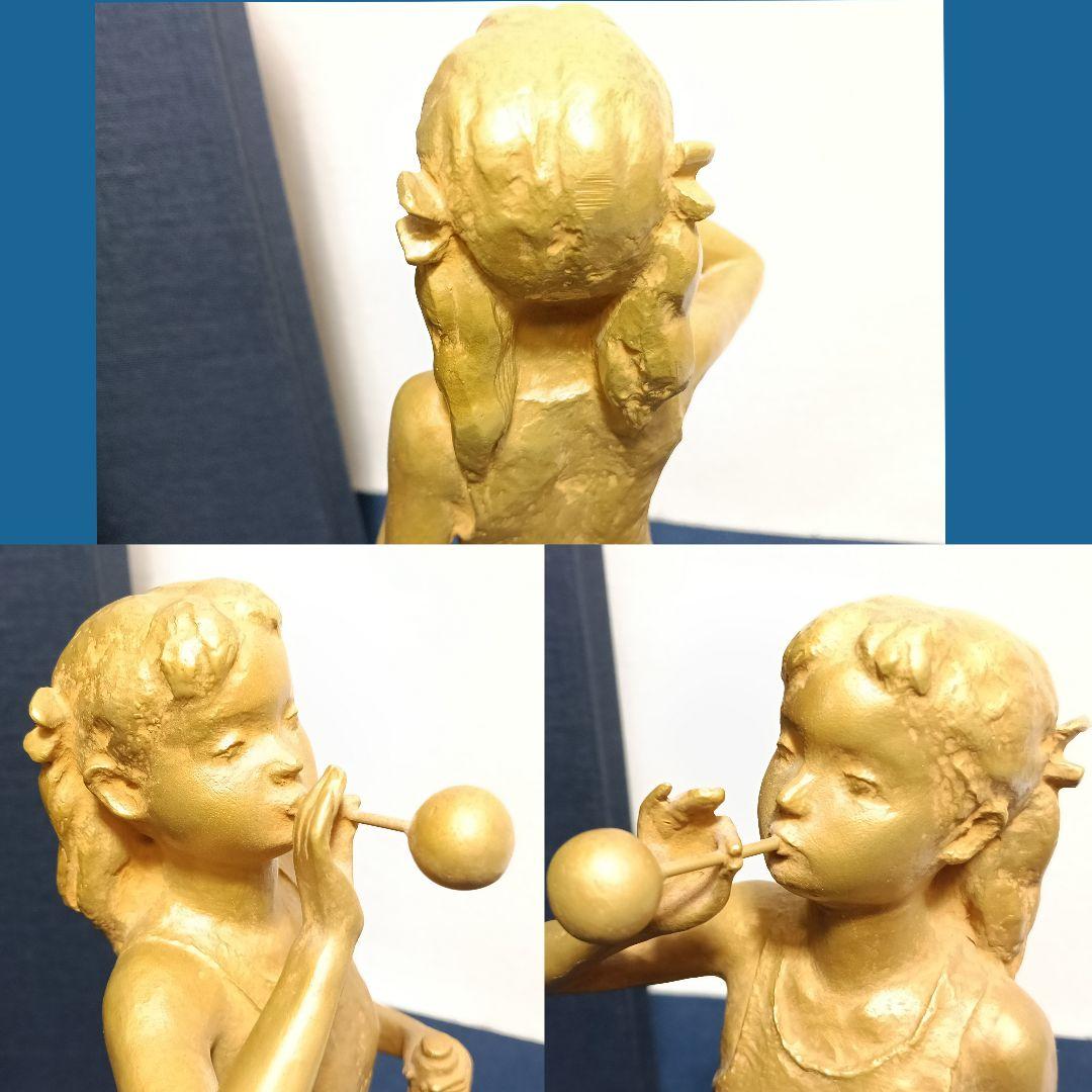 さっちゃん様専用矢野秀徳 ブロンズ像 シャボン玉128/950 オブジ AK68