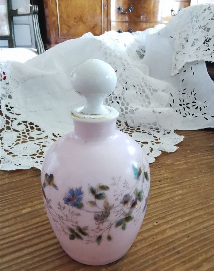 追加参照画像☘アンティーク 手描き山野草 ペールピンク 化粧水