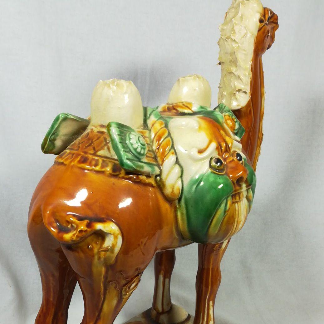 中国 唐三彩 ラクダ 駱駝 置物 - メルカリ