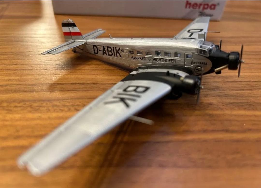 新品Herpa Junkers Ju 52/3m 1/160 絶版 D-ABIK - メルカリ