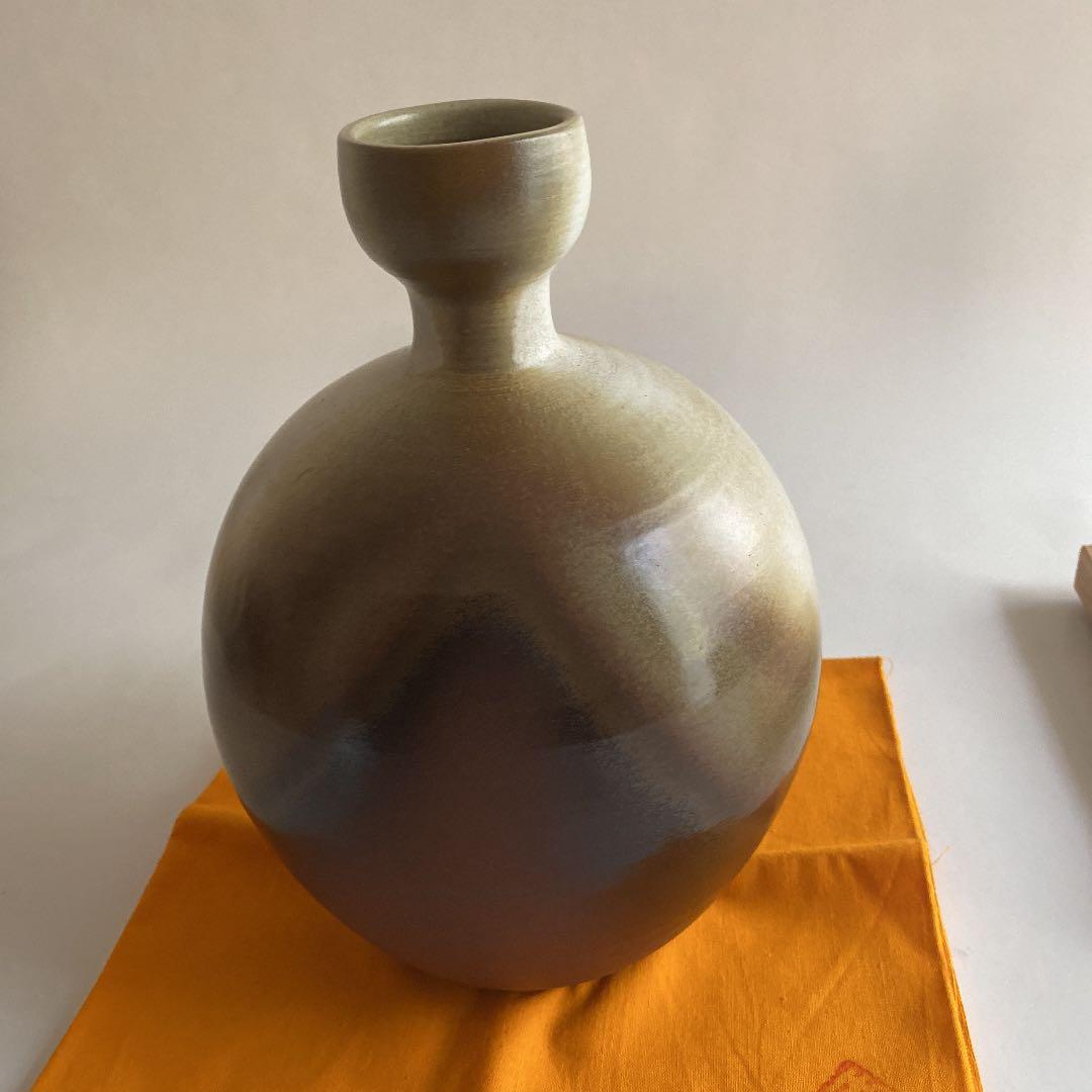花瓶 陶器 一位窯 田中一晃作 美品 新品未使用