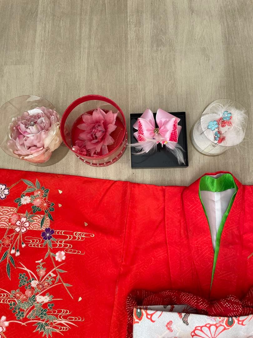 七五三　7歳　女の子　着物と小物セット