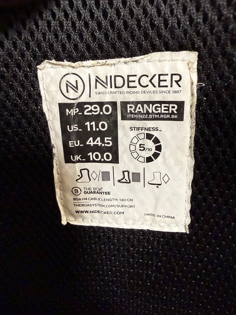 [ナイデッカー] スノーボードブーツRANGER BLACK 29センチ