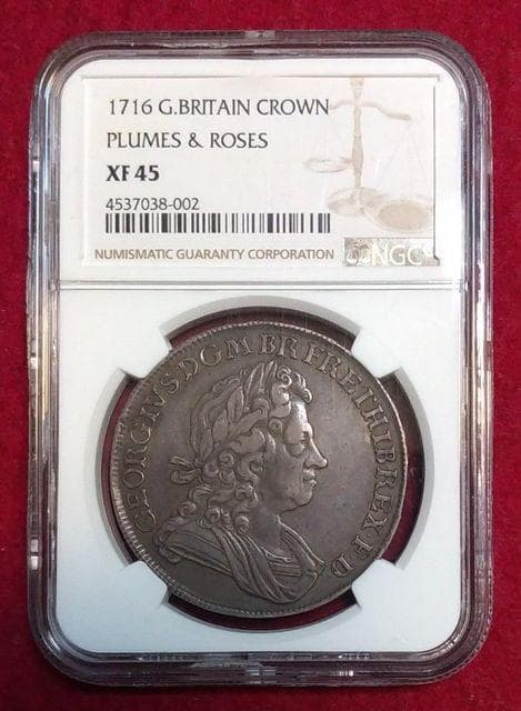 1716 イギリス クラウン銀貨 英国 NGC AU53 - メルカリ