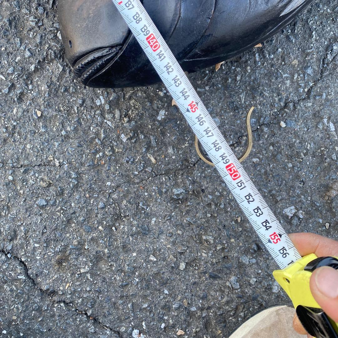 増51230】 自在鉤 木製横木 鯛 民芸 古民家 高さ150cm