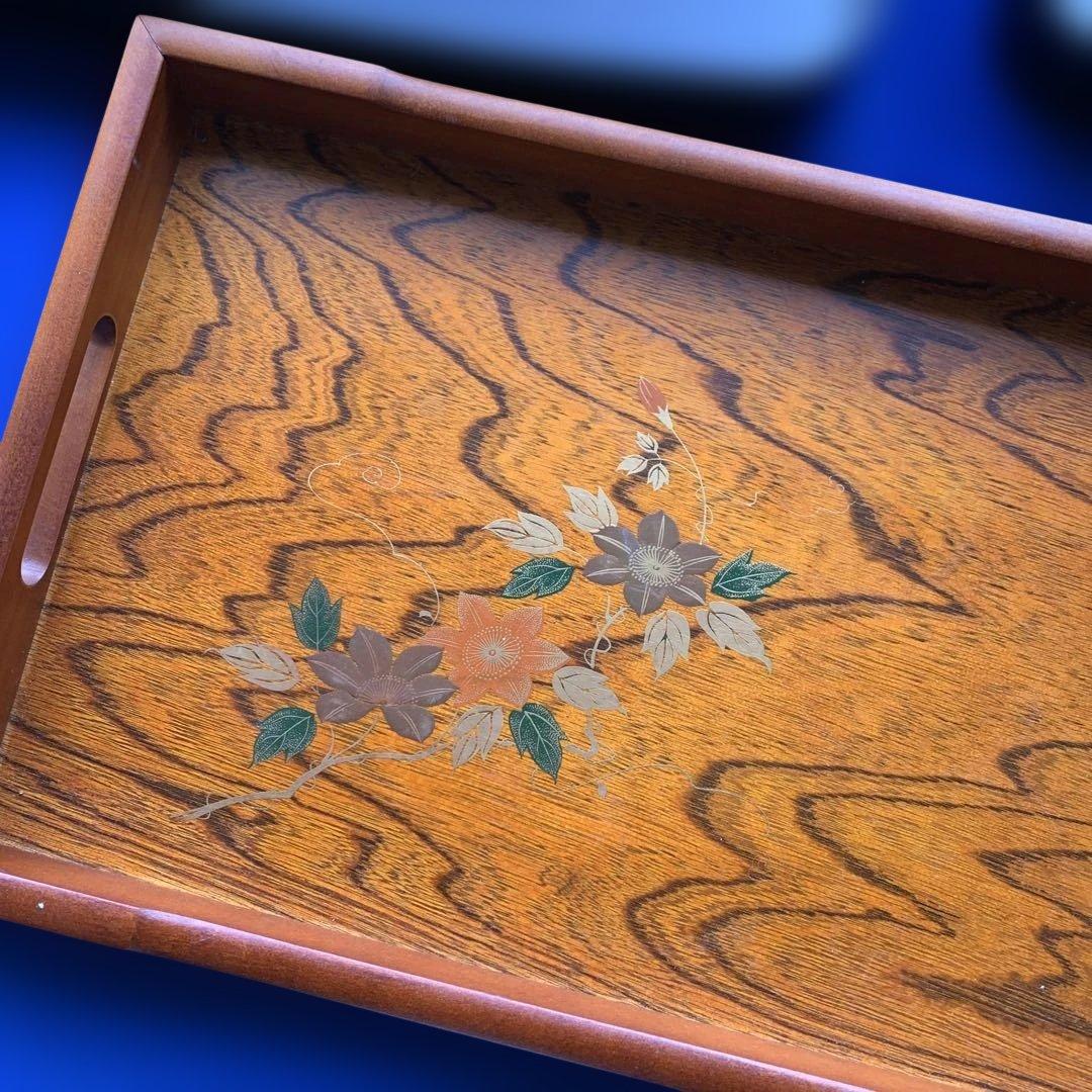 3点セット TATSU-CRAFT 花柄漆器盆 48cm/長期保管品、未使用 - メルカリ