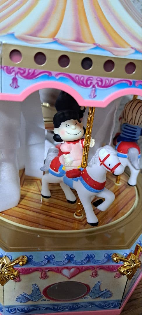 スヌーピー 陶器 吉徳 オルゴール カセット メリーゴーランド ブリキ