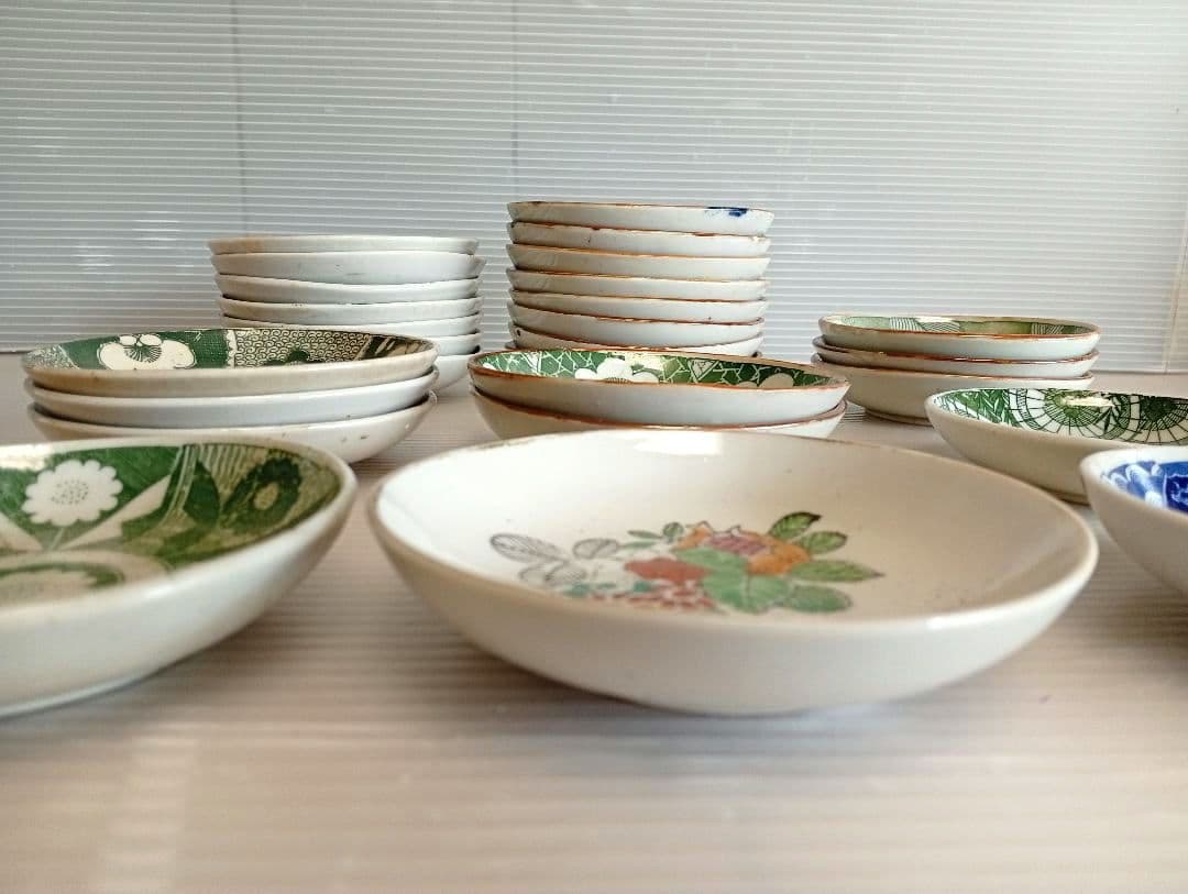 専用】印判皿 明治～大正 縁起物 骨董皿 アンティーク まとめて 26枚