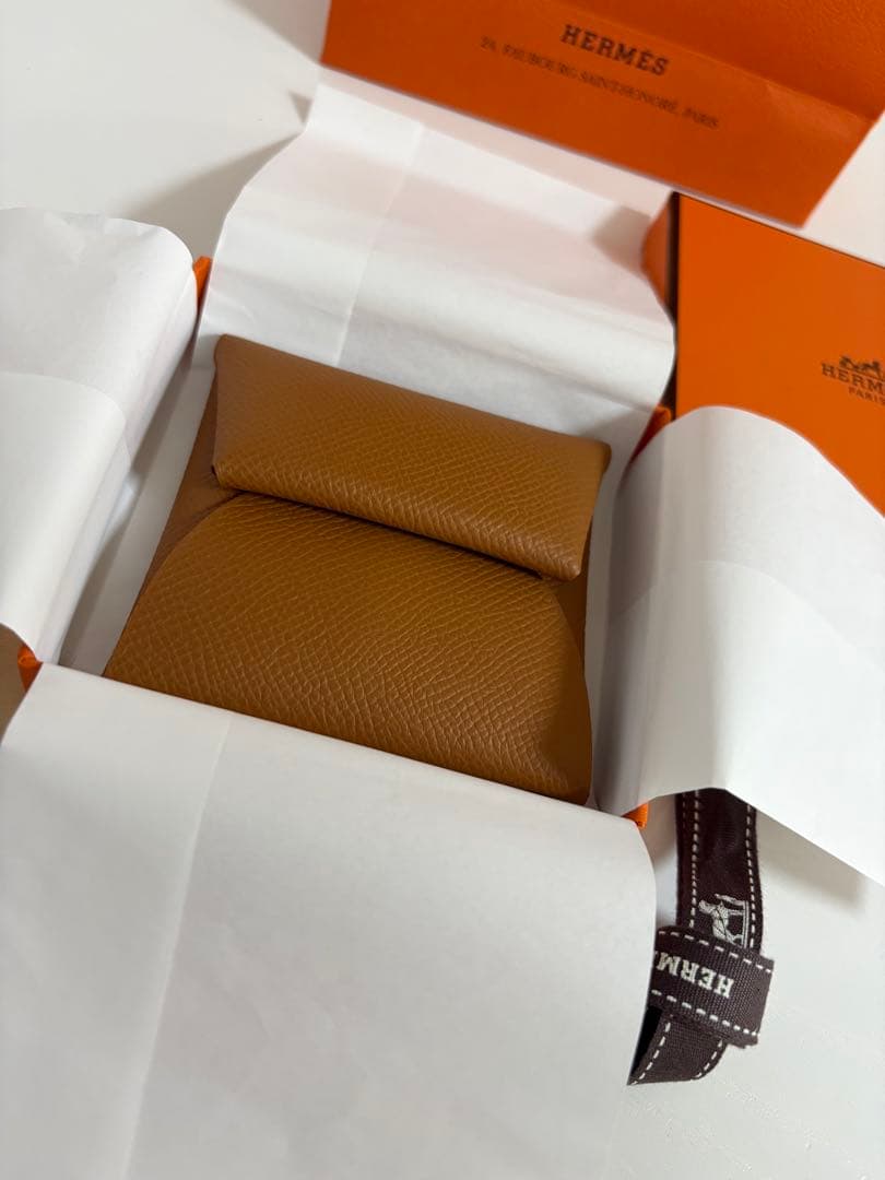 エルメス　未使用バスティア　ケース　ゴールド