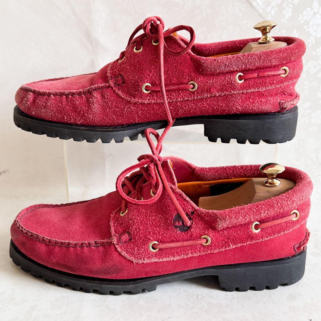 ✨希少カラー✨ティンバーランド 3eye デッキシューズ レッド 28cm