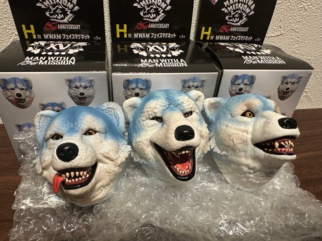 一番くじ マンウィズアミッション　H賞 MWAM フェイスマグネット 一番くじMAN WITH A MISSION H賞 フェイスマグネット コンプ