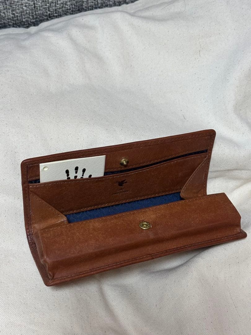 極美品】プエブロレザー フラップ式ペンケース 本革 ブラウン 文房具