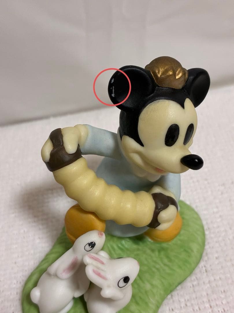 ディズニー　ミッキー　音楽隊　置物　陶器　三協商事